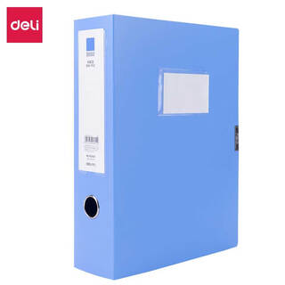 Deli (deli) a4 plastic file box file box thickened information box financial voucher examination storage book 5624es 75mm file box (blue) (piece)