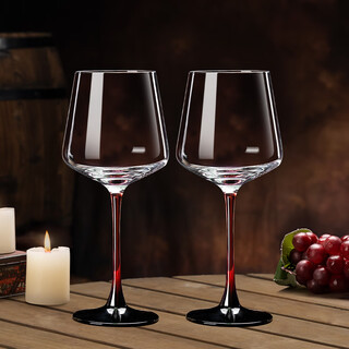Flower language four seasons high-end crystal glass red wine glass decanter for home living room couple 2-pack goblet new wine glass 500ml red stem red wine glass 2-piece