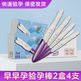 Rixiu pregnancy test stick early pregnancy test strip 2 pack test paper pregnancy test test pen preparation pregnancy pregnancy test hcg pregnancy test stick 2 pack * 2 box total 4 pack