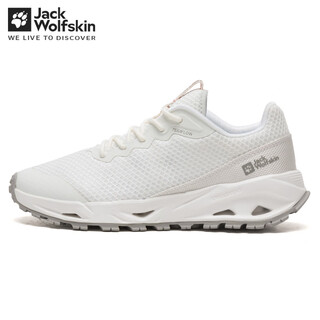 Jack wolfskin jackwolfskin men's and women's shoes spring outdoor wear-resistant mesh hiking shoes breathable hiking shoes (women) 4064351-6291_chalk white 40.5__250mm