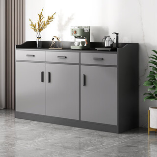 Yijiamu light luxury sideboard cupboard living room wall storage cabinet multi-functional storage cabinet modern simple tea cabinet wine cabinet quality upgrade three doors and three drawers 120cm door-to-door installation