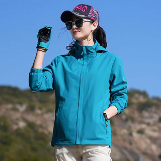 Spring women's 2025 spring new coat american retro loose casual sports outdoor hooded jacket moon blue xl95-105jin jin equals 0.5 kg