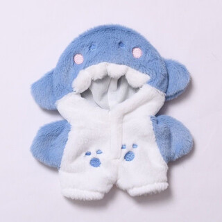 17cm labubu dress up doll shark baby clothes cute jacket replacement pajamas clothes plush clothes labubu 17cm shark clothes (clothes only)
