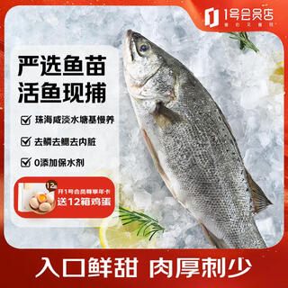One s member store (one s member) zero added water retaining agent white banana three sea bass 1000g (500g*2) marine fish seafood and aquatic products