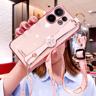 Excellent lace vivos30 mobile phone case s30promini protective silicone case v2464a lens all-inclusive v2465a wrist strap cross-body strap lanyard stand anti-fall soft shell new model for women sakura pink with wrist strap stand free full screen film + crossbody lanyard model vivo s30