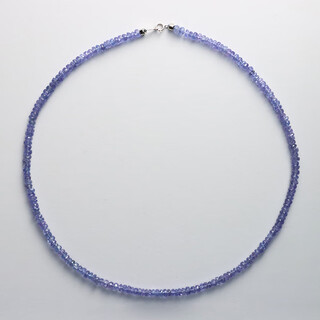 Dyai tanzanite necklace 18k purple gem necklace crystal transparent abacus bead clavicle chain men and women same style x019-18k gold tanzanite necklace 42cm