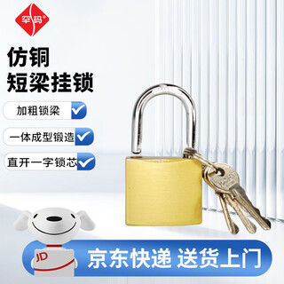 Hanma imitation copper short beam padlock (different flowers) 32mm wide, one-word lock core and thick lock beam, strong anti-riot, anti-theft, anti-pry, waterproof lock, small padlock for dormitory cabinet door