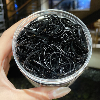 Manfuyu bag/about 100 black disposable rubber band children's headband hair accessory high elasticity not easy to break hair band disposable black about 100