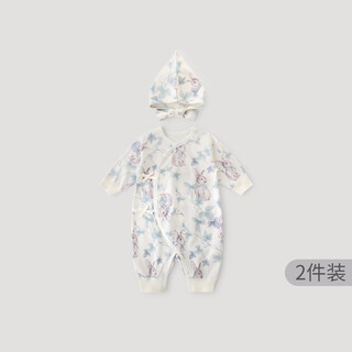 Bali piggy newborn baby clothes pure cotton category a autumn newborn strap monk clothes ins wind climbing clothes baby jumpsuit yiyun rabbit shadow 73cm