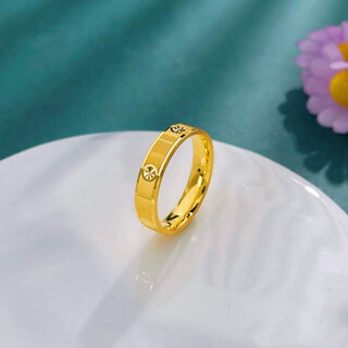 Yongzhe gold rice-shaped ring for female couple, men's ring, pure gold for girlfriend, gold ring for wife, anniversary gift, rice-shaped ring, no. 22 ring, about 2.1g