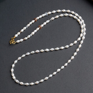 Chili freshwater m buckle chain thangka thai buddha amulet chain sweater chain pendant gold lock hanging chain original new natural freshwater pearl m buckle universal chain