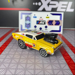 1 64 desktop mini remote control car rc drift car professional racing children's toy boy birthday gift model mini rc remote control car adjustable speed yellow super long battery life for playing all summer