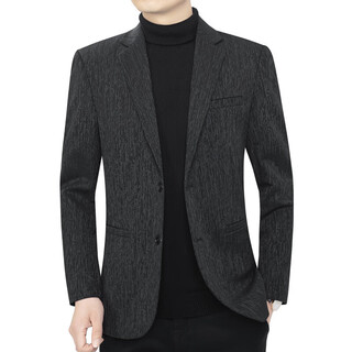 Lilang suit men's 2025 new spring and autumn slim casual small suit thin jacket single top black spring style thin and moderately thick m 170