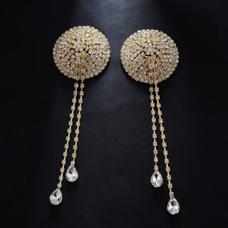 Sexy lingerie, nightclub style, small breasts, diamond breast stickers, bra, pure lust style, sexy rhinestone bikini, gold breast stickers