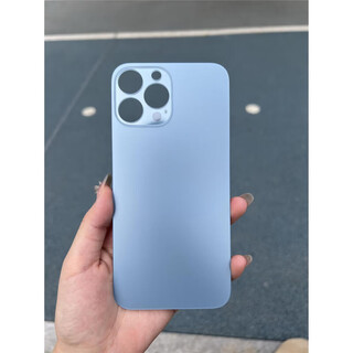 Suitable for apple 13pm/13pro mobile phone back cover glass 13promax rear screen case large hole back cover glass blue original quality 13pro