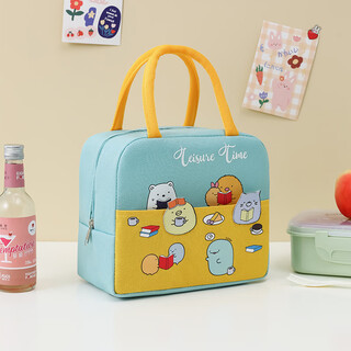 Xinjieyuan cute cartoon animal lunch box bag thermal bag thickened aluminum foil strong thermal insulation lunch bag japanese handbag lunch box bag animal lunch party