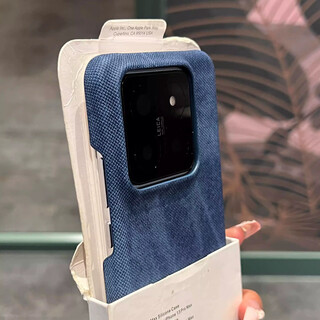 Chaolian sky blue denim pattern suitable for xiaomi 15/ultra mobile phone case xiaomi 17 promax anti-fingerprint new 13 matte red rice k80 anti-fall half bag k70 light luxury women's model deep blue denim pattern half bag - non-stick fingerprint xiaomi 15