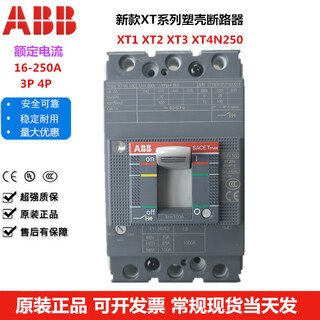 塑壳断路器XT1CXT1N160空气开关XT23SXT3N250100160250A 20A XT1C1603P