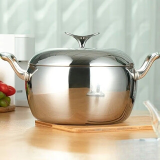 Hanboko german big belly 316 steel apple-shaped soup pot stainless steel pot one-piece stew pot soup porridge pot steamer thick medical 316 stainless steel 1cm 24cm 316 stainless steel apple-shaped soup pot