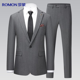Romon suit men's slim professional formal suit business casual groom's suit wedding dress men's suit