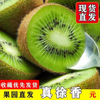 Faner manor shangnan agricultural assistance center shaanxi xuxiang green heart kiwi fruit kiwi fresh fresh fruit seasonal (single fruit 70-90g) 12 pieces