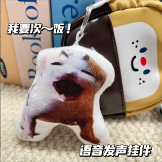 Creative i want to eat kitten voice pendant, the overall situation is reversed, cat voice doll meme abstract keychain, i want a second meal, cat voice pendant 1