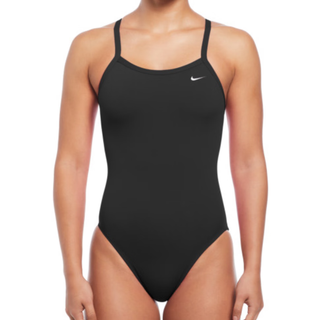 耐克（NIKE）Hydrastrong新刺绣高叉专业竞速连体泳衣纯色运动工字背耐氯泳装 001黑色 XXS /24