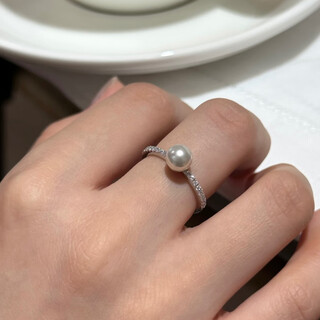Eck liu yifei's same pearl ring women's single pearl ring temperament index finger ring niche design girlfriend gift australian white