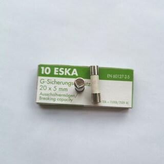 Eska ceramic fuse 5x20 with sand slow t1h250v ceramic tube with arc extinguishing sand 31 10a box