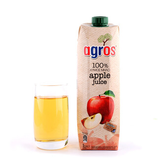 Greek imported agros fruit juice drink family size apple juice 1l