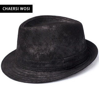 Charles worth, осенне-зимняя шляпа из натуральной кожи, мужская повседневная шляпа из чистой овчины vertex, шляпа для папы среднего и пожилого возраста, джентльменская шляпа, повседневная шляпа, черный размер xxl (59-60 см и более)
