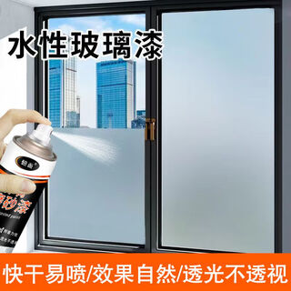 Shouli glass frosted spray paint bathroom and bathroom window blackout and anti-peeping special privacy frosted film for sun protection and heat insulation 1 bottle of 450ml to protect privacy/waterproof and wear-resistant