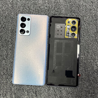 Oppo is suitable for reno5pro original back cover reno6 glass back shell reno5k mobile phone battery cover + disassembled case reno6pro + summer clear sea with frame