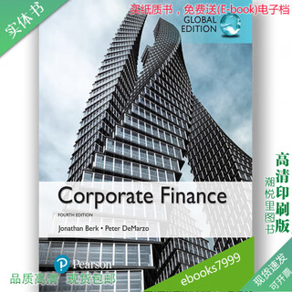 Corporate finance 4th global edition by jonathan berk laser color physical book