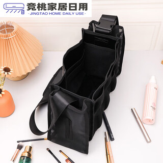 Make-up artist and make-up brush bag, crew on-site storage waist bag, outdoor cross-body back, portable, large, without zipper, black