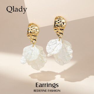 Qlady fairy petal earrings women's earrings suitable for summer earrings 2025 new high-end holiday style earrings gift