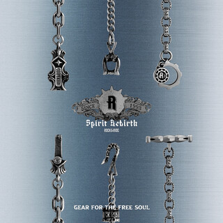 Rock&ride rebirth series chain collection necklace s925 silver niche high-quality texture chain for your boyfriend 55cm rebirth water pattern chain