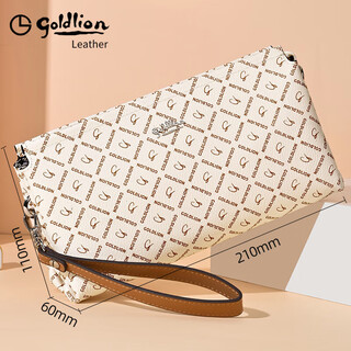 Goldlion wallet women's clutch bag women's bag-sense gift for mom 2025 new handbag beige official
