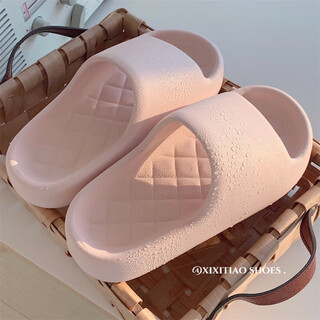 Fat dong lai supermarket slippers for men and women at home, summer indoor home use eva non-slip and anti-odor soft bottom bathing girl pink 38-39