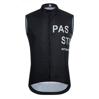 Quick-drying vest team version cycling jersey men's windproof cycling vest rainproof waterproof breathable sportswear black pas vest xs