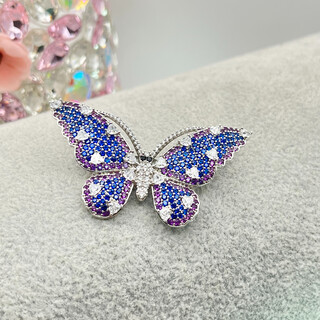 Xuping xuping jewelry alloy no. 1 background color butterfly pavé full of zircon fashion brooch x000967893 brooch