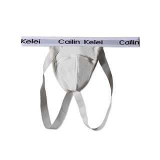 Banfishi men's sexy thong breathable back empty buttocks underwear cotton low-waist tight double-butt men's t-pants gay 0 handsome white ck 2xl men's size 2xl