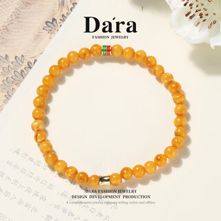 Dara 925 sterling silver beeswax bracelet new chinese style old wax bracelet 5-6mm about 30 pieces as a chinese valentine's day gift for your girlfriend
