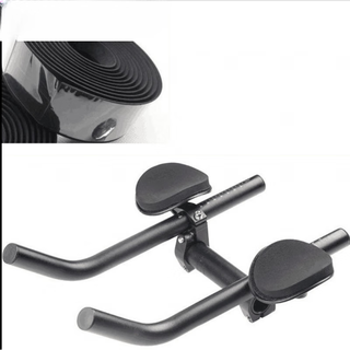 Beate lesch's new aluminum alloy long-distance bicycle rest handlebar mountain bike road bike split handlebar new shape round handle + handlebar belt