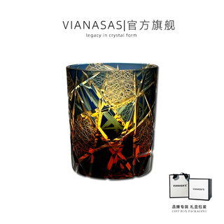 Vianasa s twilight of the gods mutated edition personalized edo kiriko hand-carved crystal whiskey glass and foreign wine glass as a gift twilight of the gods mutated edition (gift box) 280ml 1 piece