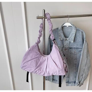 Kuqidaishu fitness bag for women, wet and dry shoulder crossbody bag, travel storage bag, dancer class bag, yoga bag, pilates bag, purple bag with wet and dry separation, independent shoe position