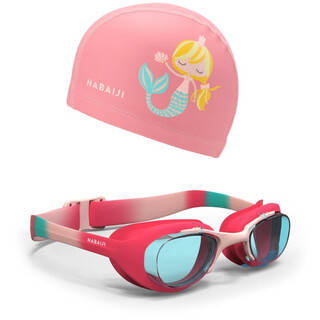 Decathlon children's swimming goggles waterproof anti-fog high-definition swimming goggles children's swimming goggles swimming cap swimming goggles set