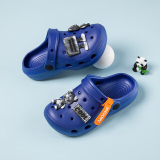 Snoopy snoopy children's shoes children's hole shoes boys and girls seaside beach drag cartoon garden shoes 1105 navy 26