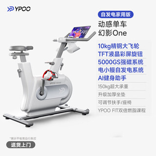 Ypoo phantom one spinning home indoor self-propelled magnetically controlled sports gym equipment self-generated version true 10kg solid flywheel tft color screen