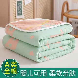 Six-layer gauze towel quilt double air-conditioned quilt blanket thin children's baby nap blanket zoo six-layer gauze 120cm*150cm (grade children's model)